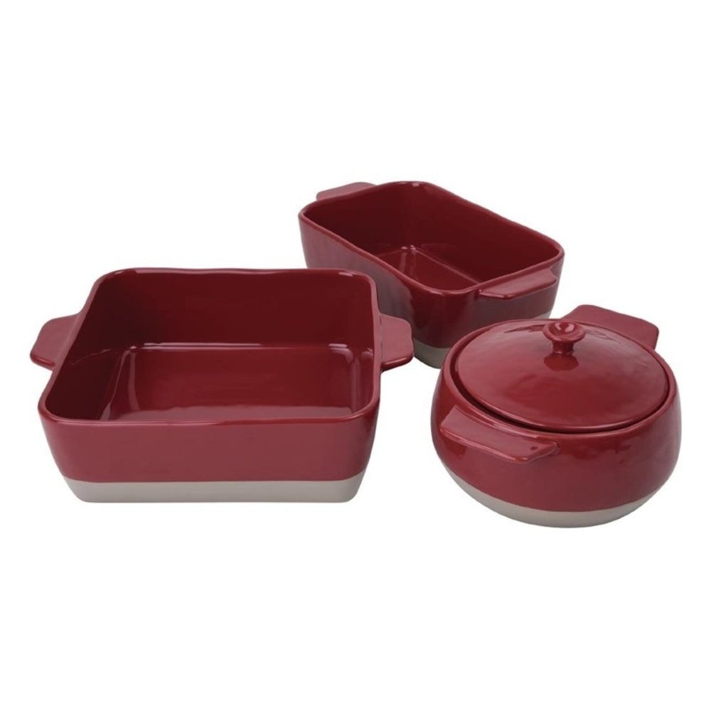 Olympia Braadslede Keramiek Rood/taupe 4,2l | 325x265x90(h)mm