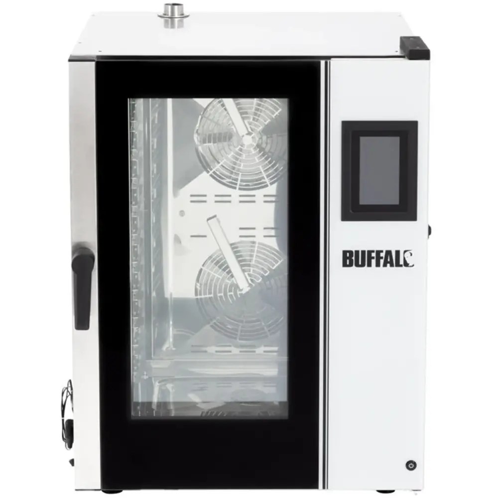 Buffalo Combisteamer | Elektrisch | 11 Niveaus (1/1 Gn) | 30°c/250°c | 18.5kw (400v) | Zelfreiniging | Touchscreen | 790x790x1090(h)mm