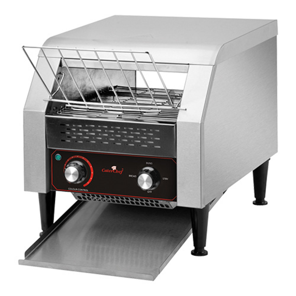 Caterchef Doorlooptoaster | Rvs | Dubbel | Max. 265/u. | 2.24kw (230v) | 368x540x391(h)mm