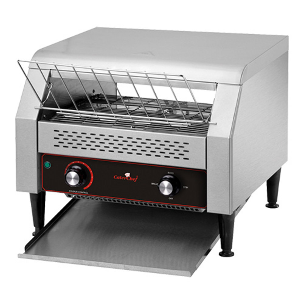 Caterchef Doorlooptoaster | Rvs | 3-dubbel | Max. 400/u. | 2.64kw (230v) | 468x540x391(h)mm
