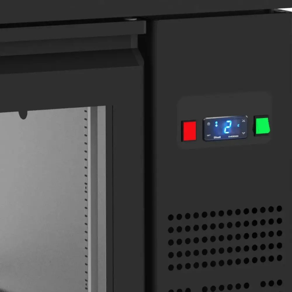 Tefcold Doorgeef-barkoelkast | Fgb | 680l | Zwart | -2°c/+8°c | Geforceerd | 2x 4 Draaideuren | 2490x610x950(h)mm