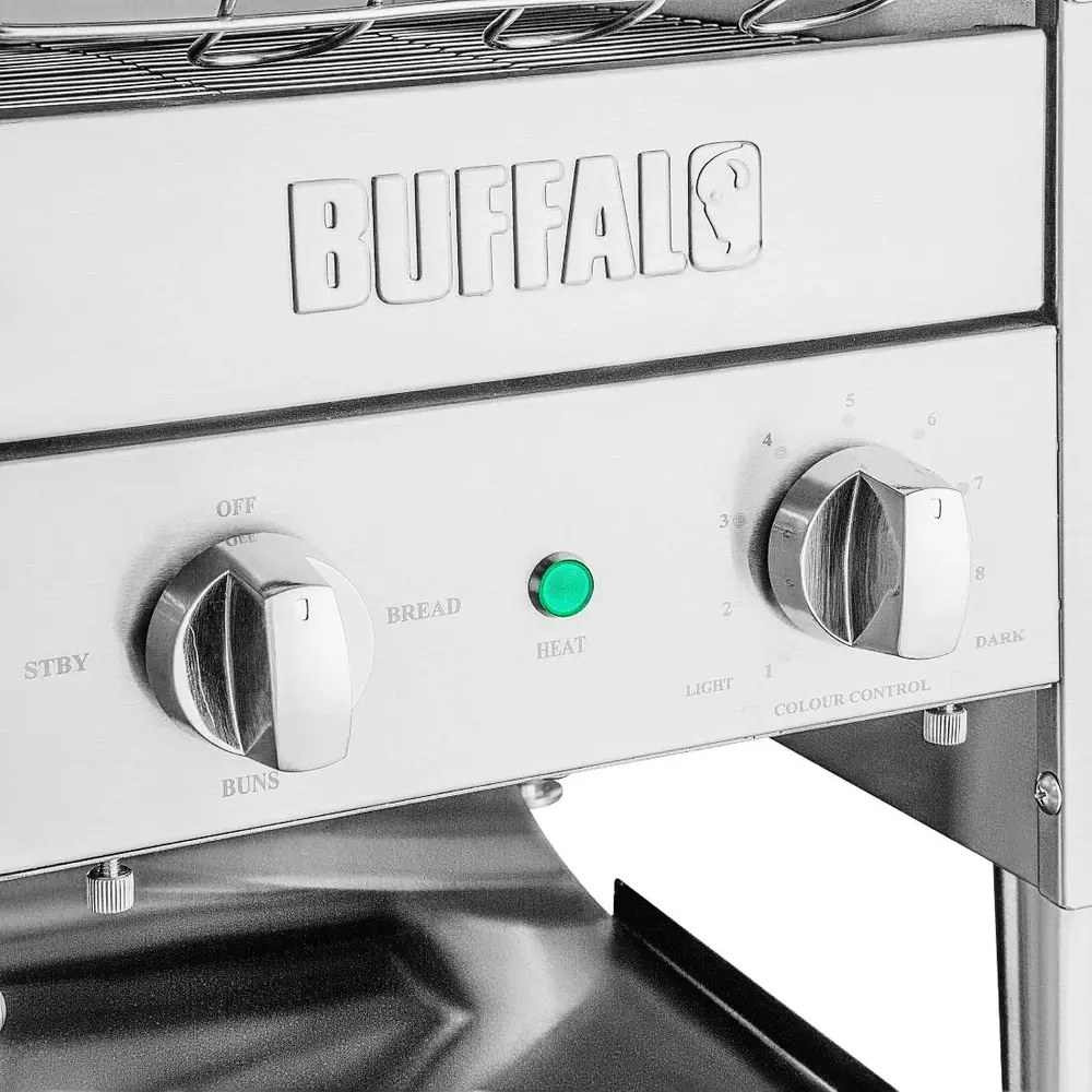 Buffalo Doorlooptoaster | Rvs | Dubbel | 2.6kw (230v) | 365x420x415(h)mm
