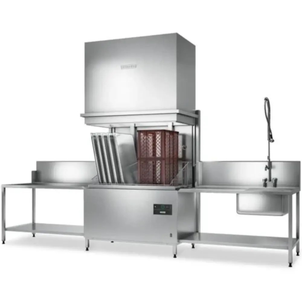 Hobart Pannen-/pottenwasser | Profi | Mand 760x600 | Afvoerpomp | Zeeppomp | Naglanspomp | 400v | Touchscreen | Dubbelwandig | 780x945x1984(h)mm
