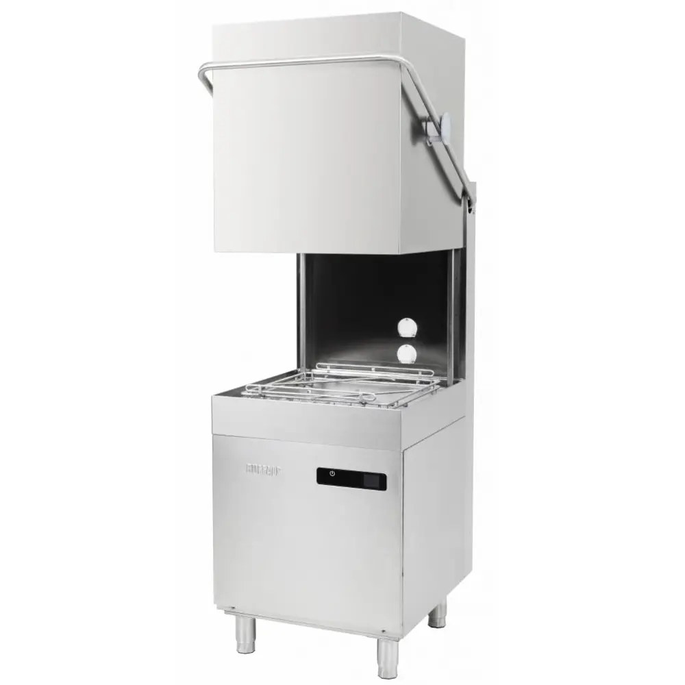 Buffalo Doorschuifvaatwasser | Mand 500x500 | Afvoerpomp | Zeeppomp | Naglanspomp | 400v | Touchscreen | 700x785x1480/1960(h)mm