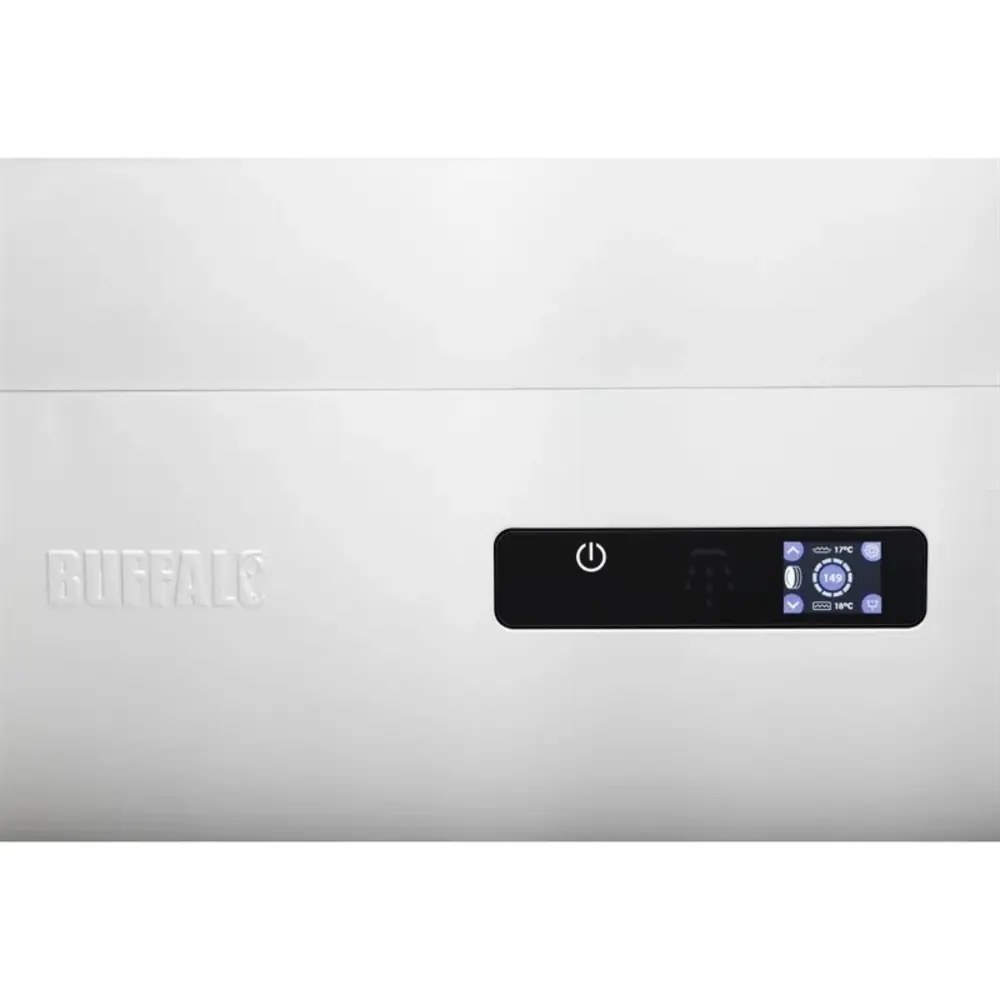 Buffalo Doorschuifvaatwasser | Mand 500x500 | Afvoerpomp | Zeeppomp | Naglanspomp | 400v | Touchscreen | 700x785x1480/1960(h)mm
