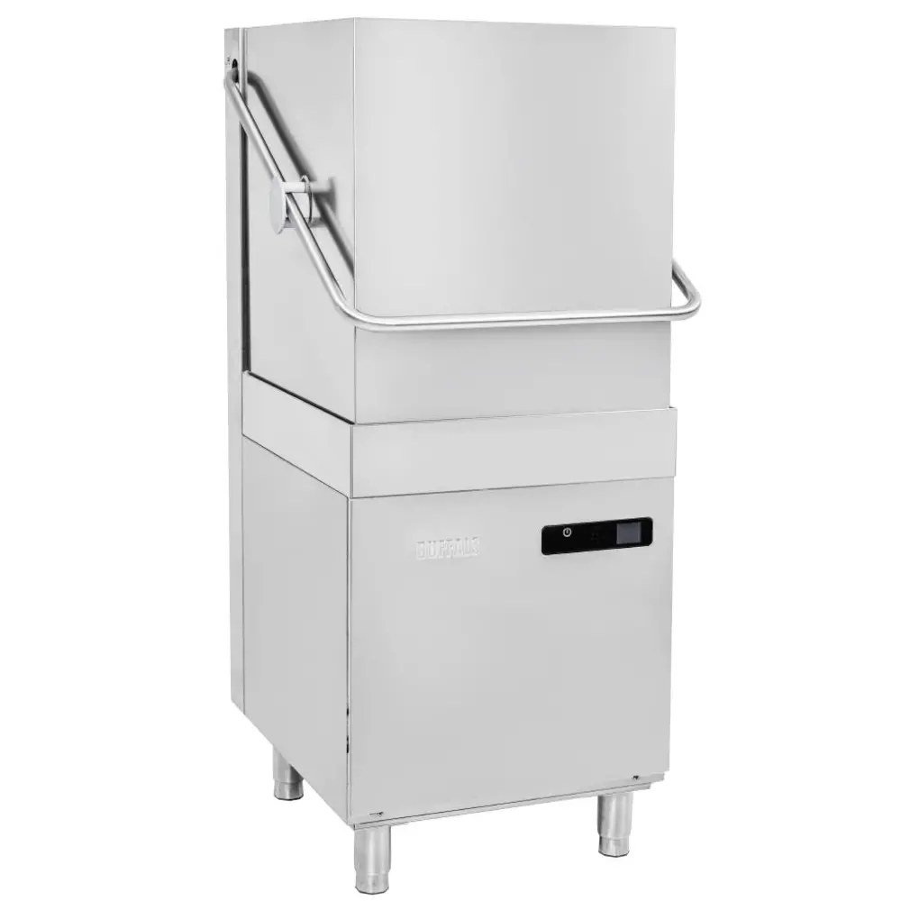 Buffalo Doorschuifvaatwasser | Mand 500x500 | Afvoerpomp | Zeeppomp | Naglanspomp | 400v | Touchscreen | 700x785x1480/1960(h)mm