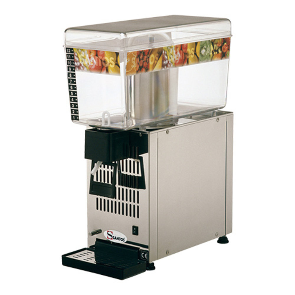 Santos Drankendispenser 1x12l N.34 |160w | Met Polycarbonaat Voorraadcontainer + Maatverdeling | 190x430x545(h)mm
