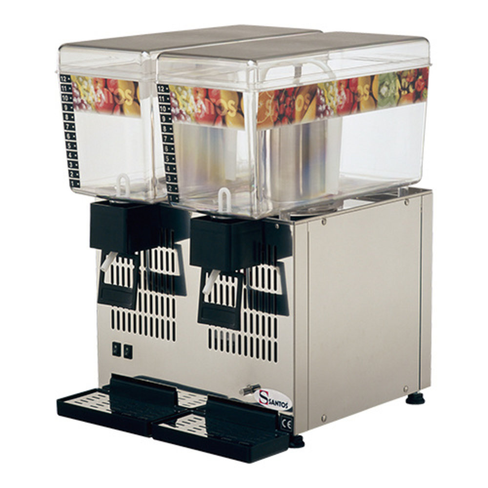 Santos Drankendispenser 2x12l N.34 | 260w | Uitgerust Met Een Uitschakelbaar Roerwerk | 380x430x545(h)mm