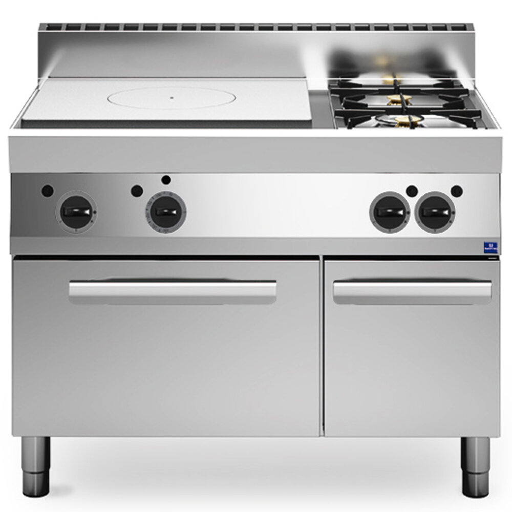 Mastro Fornuis + Heteluchtoven | 650 Line | Gas | 6 Branders | 30.8kw | Neutraal Vak (1/1 Gn) | 1100x650x850(h)mm
