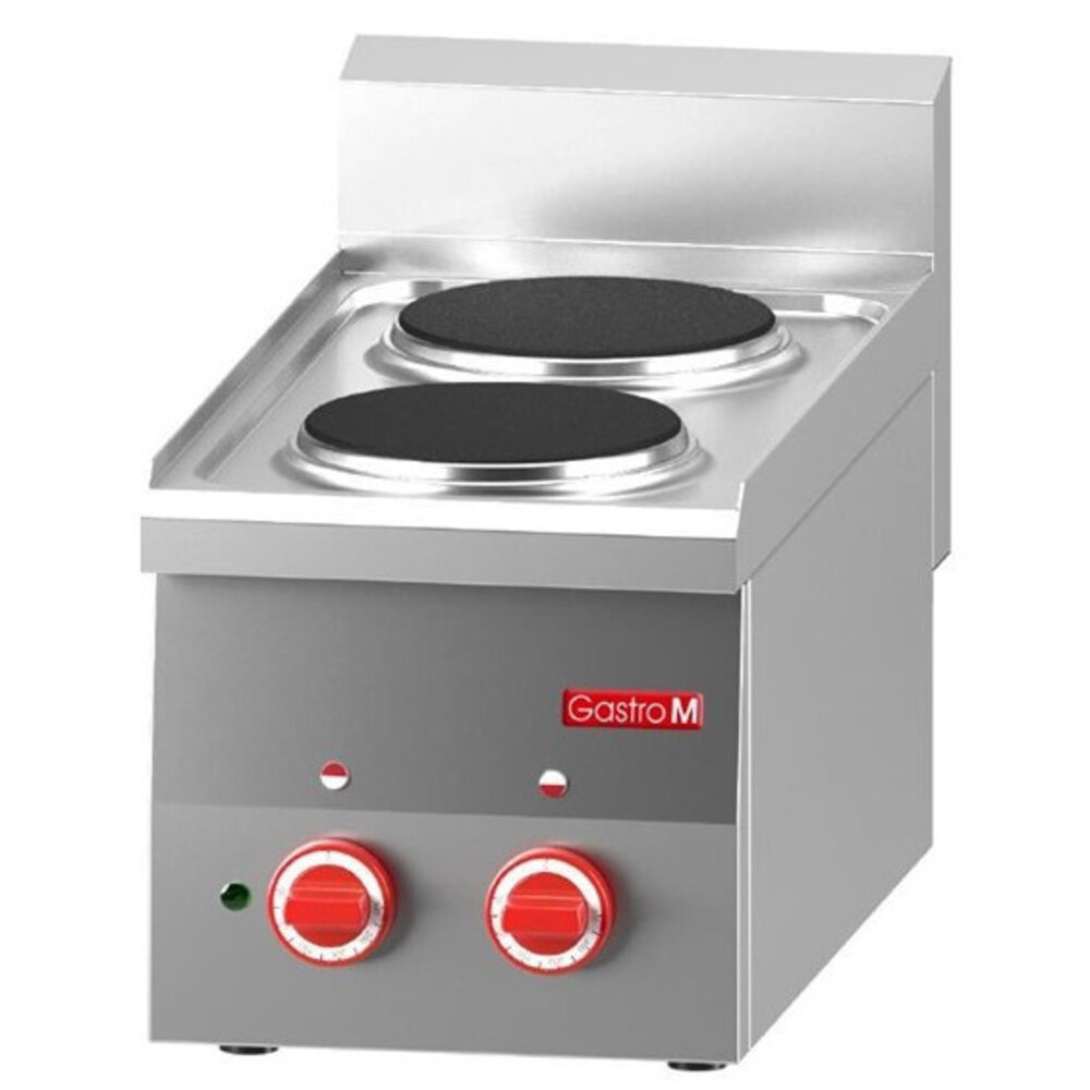 Gastro M Fornuis | Serie 600 | Tafelmodel | Elektrisch | 2 Kookpunten | 3kw (400v) | 300x600x280(h)mm