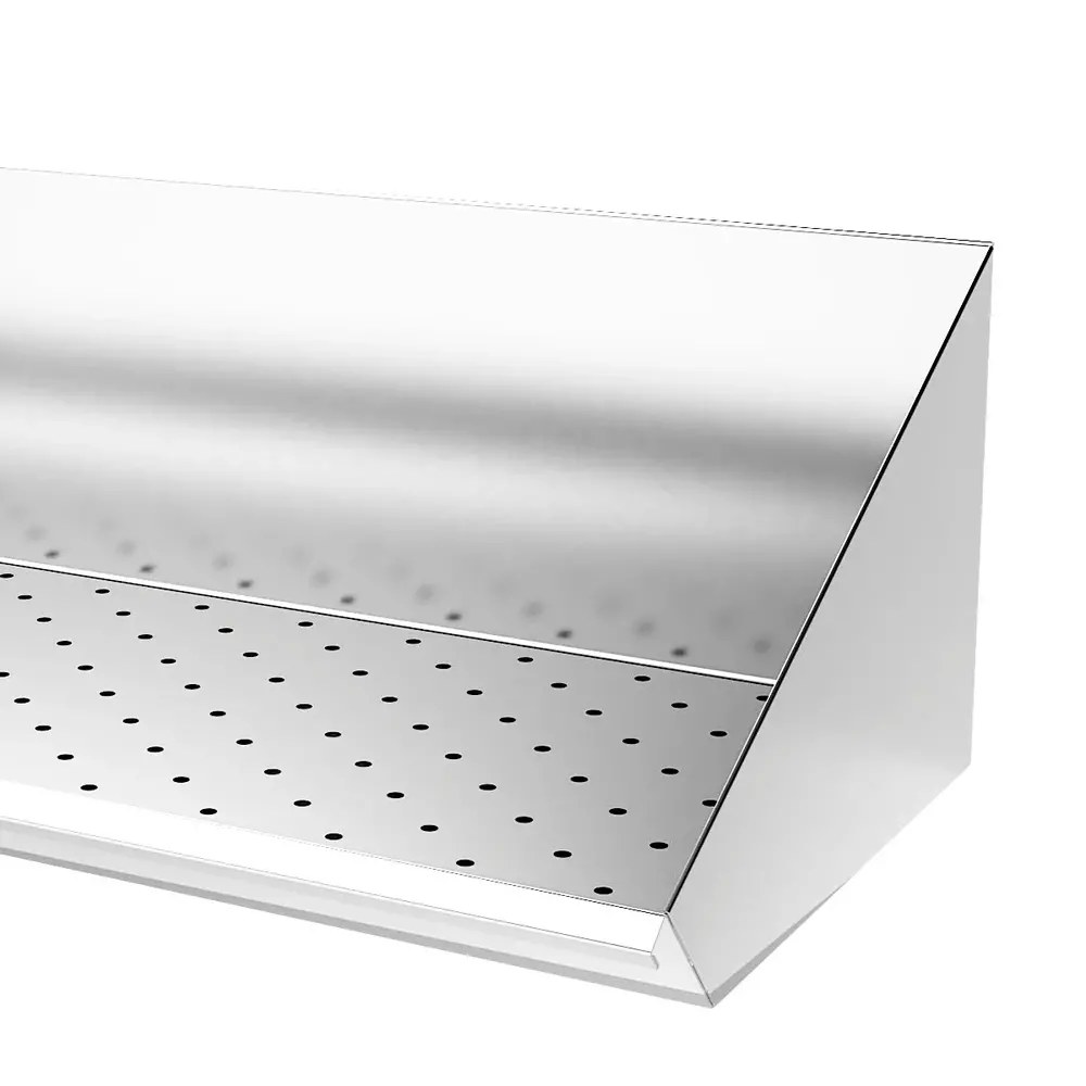 Qusinox Friet-uitschepbak | Rvs | Geperforeerde Bodem | Diepte 300 | Hoogte 200 | Breedte 400-1400 | Incl. Ophangbeugel