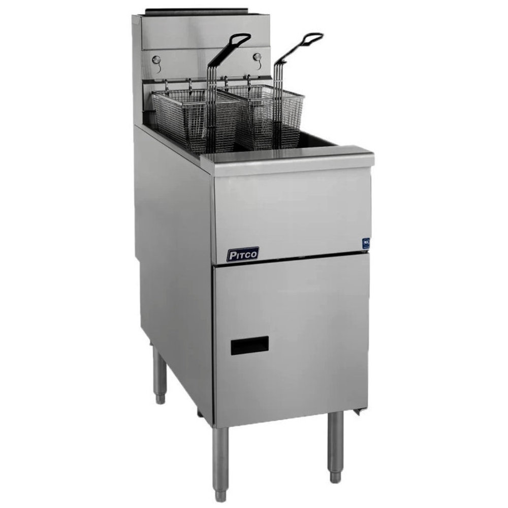 Pitco Friteuse | Sg14s | Aardgas (be) | 23l | 32kw | Aftapkraan | 397x876x863/1172(h)mm