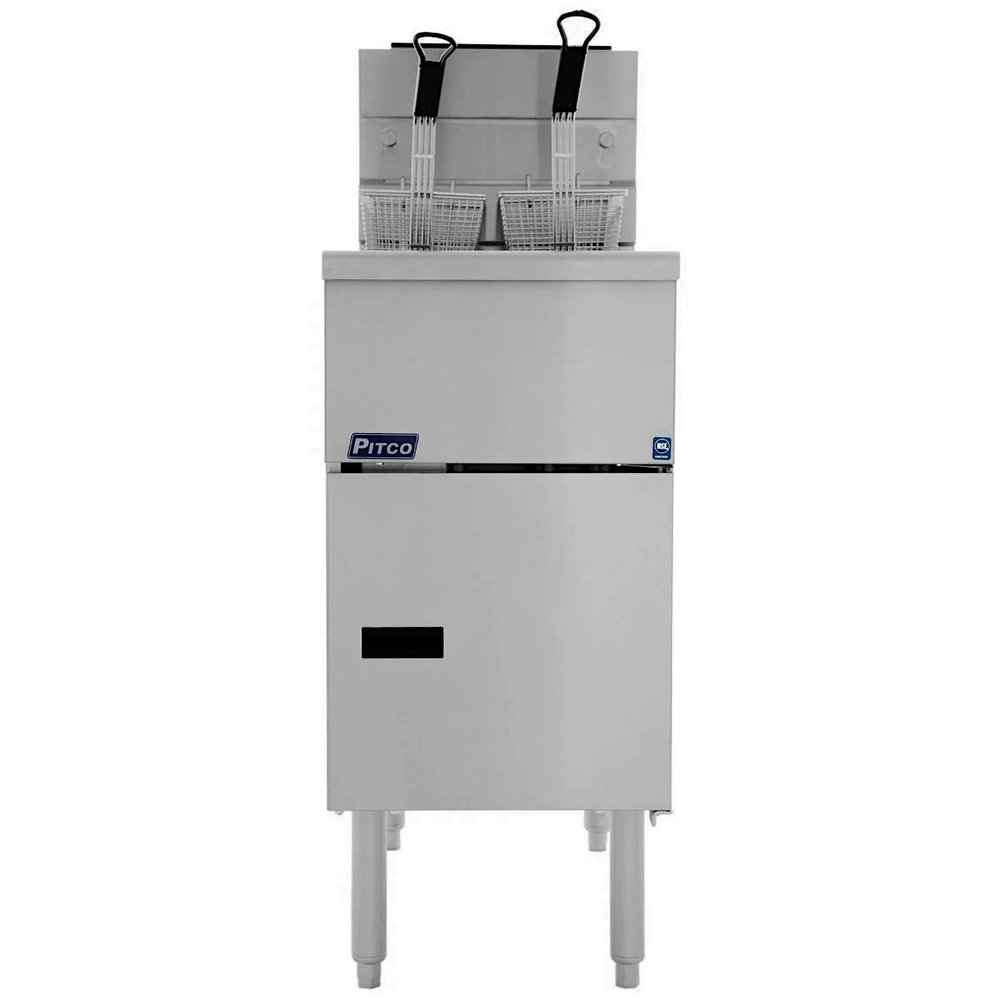 Pitco Friteuse | Sg14s | Aardgas (be) | 23l | 32kw | Aftapkraan | 397x876x863/1172(h)mm