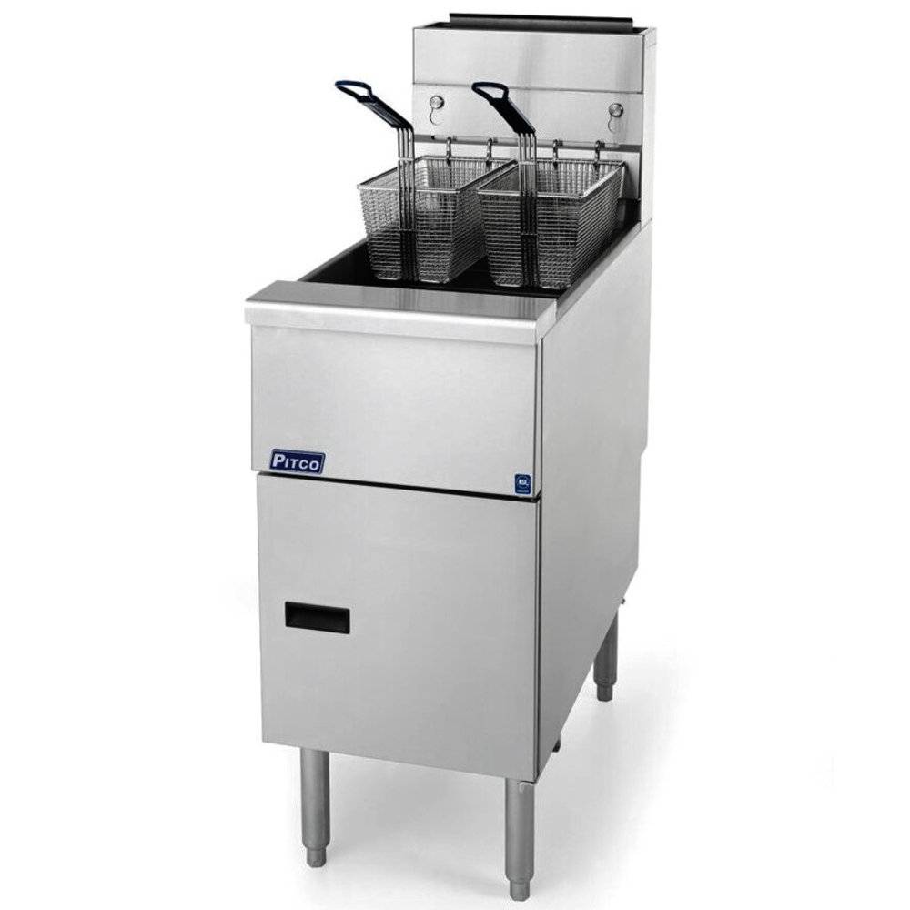 Pitco Friteuse | Vf35 | Propaangas (nl) | 18l | 20.5kw | Aftapkraan | 397x813x864/1197(h)mm
