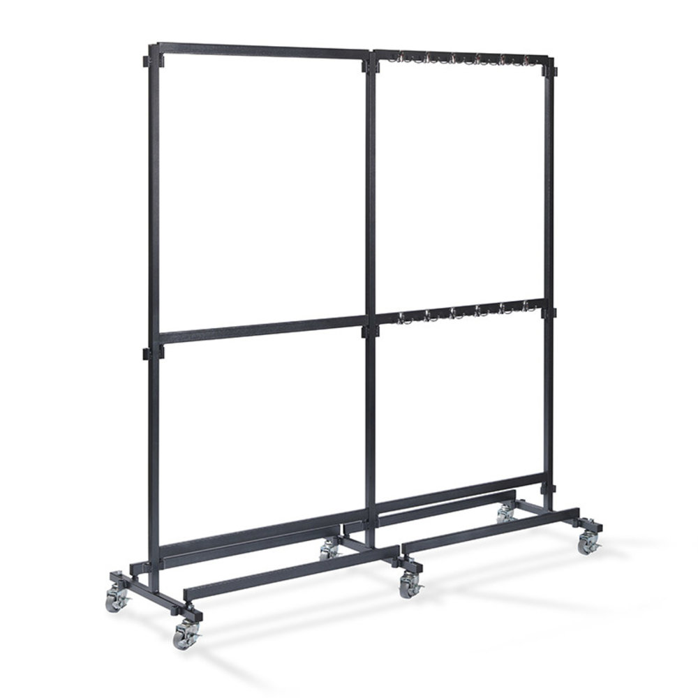 Veba Garderobe Verrijdbaar Zwart Met Haakjes | 600x1000x2000(h)mm