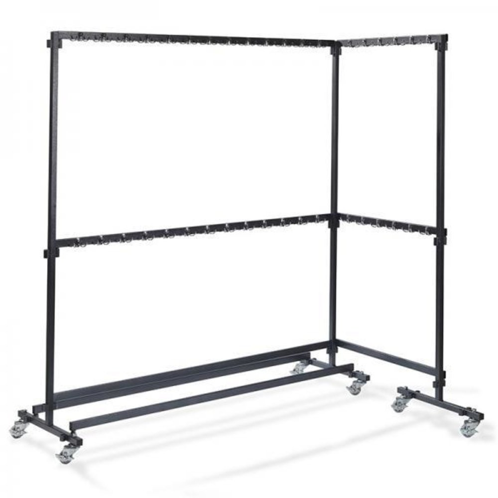 Veba Garderobe Zwart Met Haakjes | 600x1920x2000(h)mm