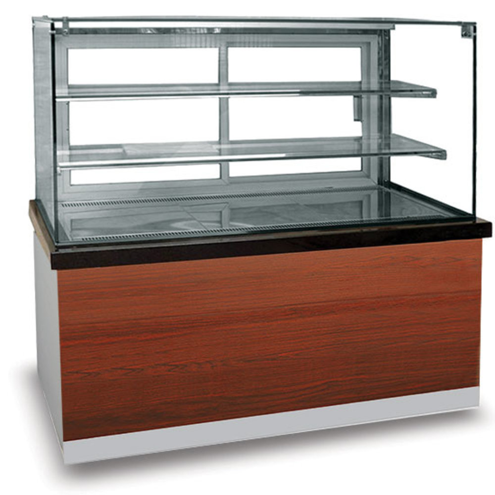 Mastro Gebaksvitrine | Zwart/houtprint | 0°c/+8°c | 3 Schappen | 1800x780x1350(h)mm