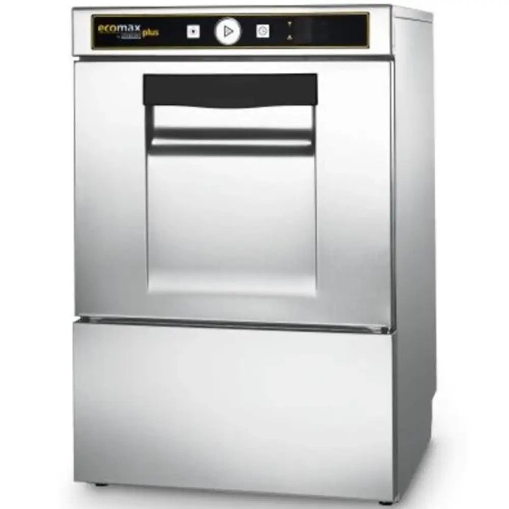 Hobart Glazenspoelmachine | Ecomax Plus | Mand 400x400 | Afvoerpomp | Zeeppomp | Naglanspomp | 230v/400v | Dubbelwandig | 460x590x705(h)mm