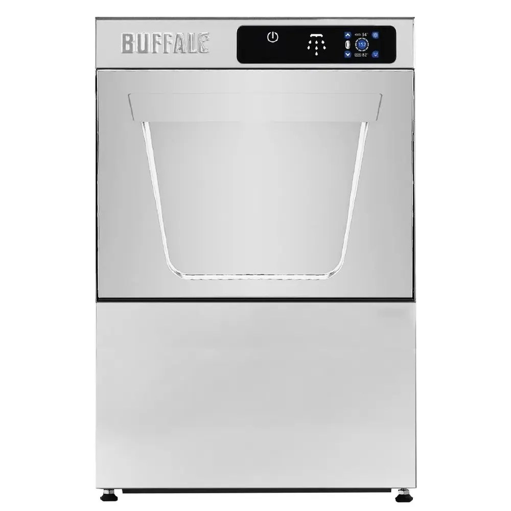 Buffalo Glazenspoelmachine | Mand 350x350 | Zeeppomp | Naglanspomp | 230v | Touchscreen | 425x465x630(h)mm