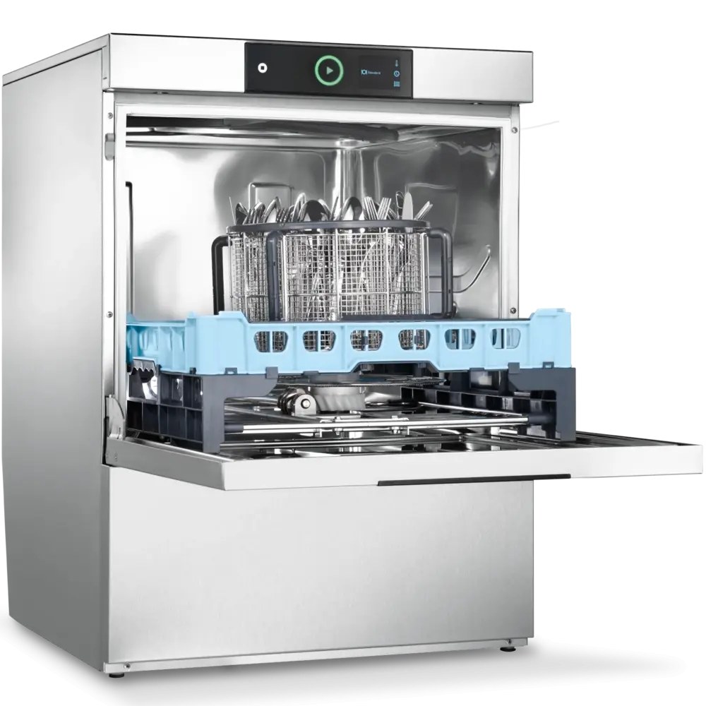 Hobart Glazenspoelmachine | Premax | Mand 500x500 | Osmose | Afvoerpomp | Zeeppomp | Naglanspomp | 230v/400v | Touchscreen + App | Dubbelwandig | 600x603x820(h)mm