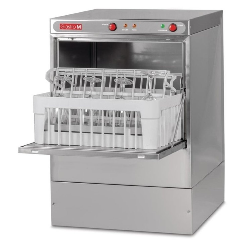 Gastro M Glazenwasser | Mand 400x400mm | 230v | Naglanspomp | 470x510x710(h)mm