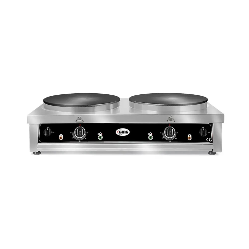 Gmg Gmg Crepes Bakplaat | 2 Platen 2x ø40cm | 2kw | 900x520x240(h)mm