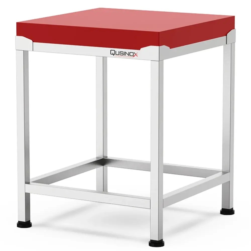 Qusinox Hakblok | Rvs/polyethyleen | Blokdikte 80mm | Gelast | 700x700x900(h)mm