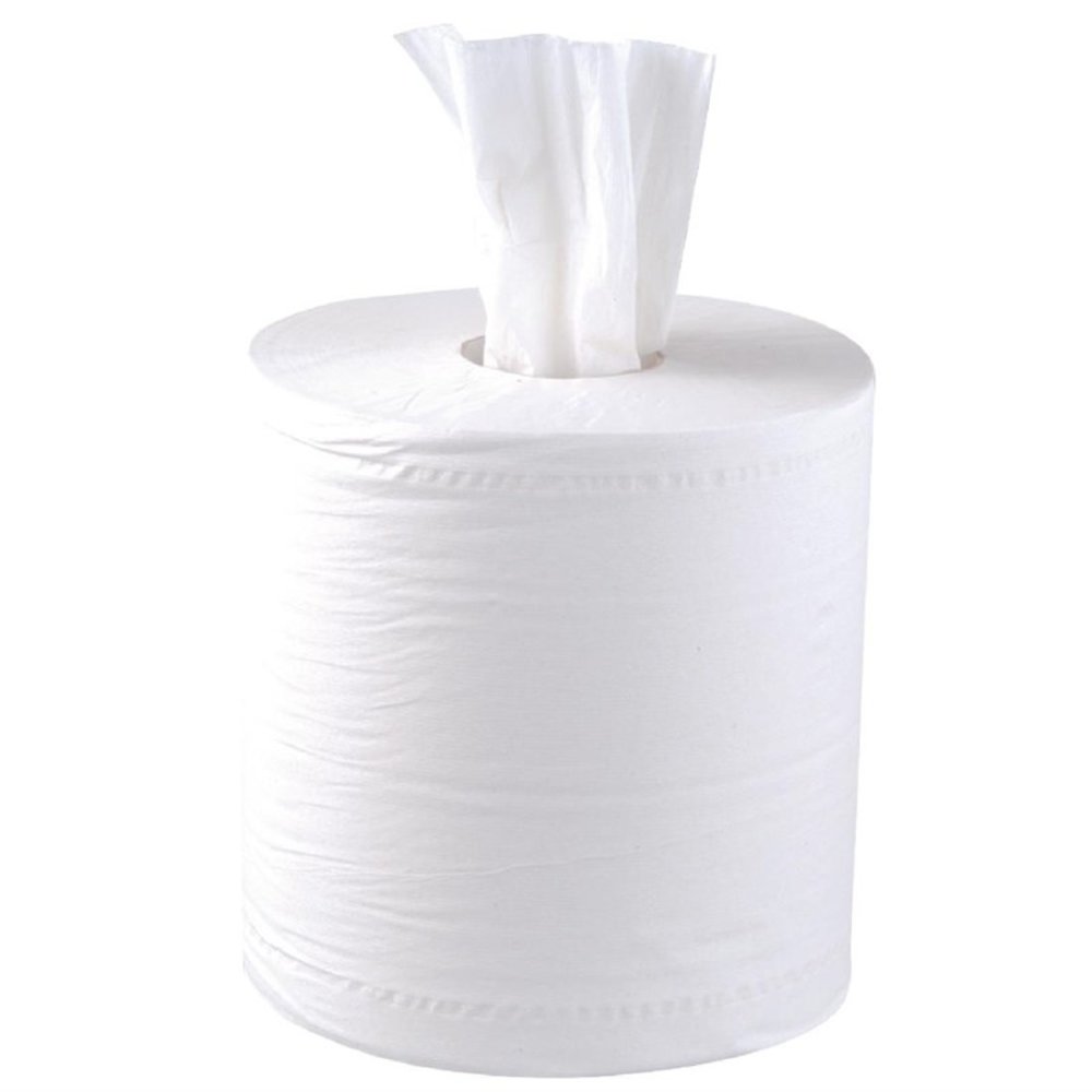 Jantex Handdoekrollen Wit | 6 Rollen | 2 Laags | 18(h) x 18(ø)cm