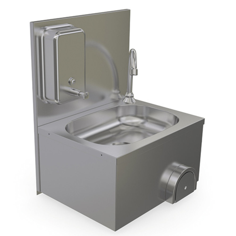Mastro Handwasbak | Wandmontage | Incl. Dispensers | 340x240mm | Rvs | 400x300x210(h)mm