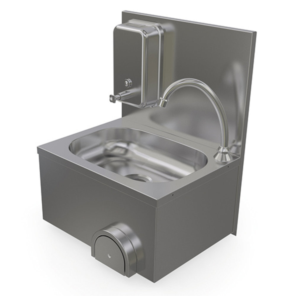 Mastro Handwasbak | Wandmontage | Incl. Dispensers | 340x240mm | Rvs | 400x300x210(h)mm