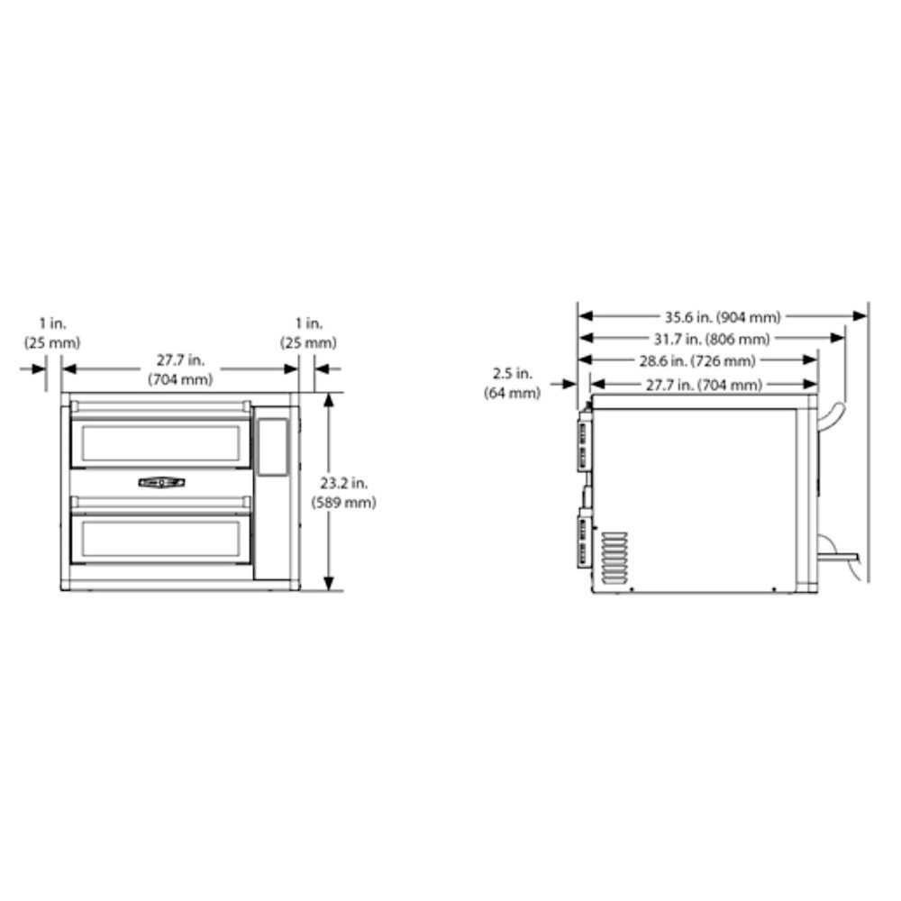 Turbochef Heteluchtoven | Double Batch | Touchscreen | Wifi | 400v (8.7kw) | 704x806x589(h)mm