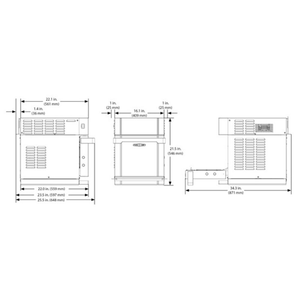 Turbochef High Speed Oven | Eco | Hete Lucht + Magnetron | Touchscreen | Wifi | 230v (3kw) | 409x597x546(h)mm