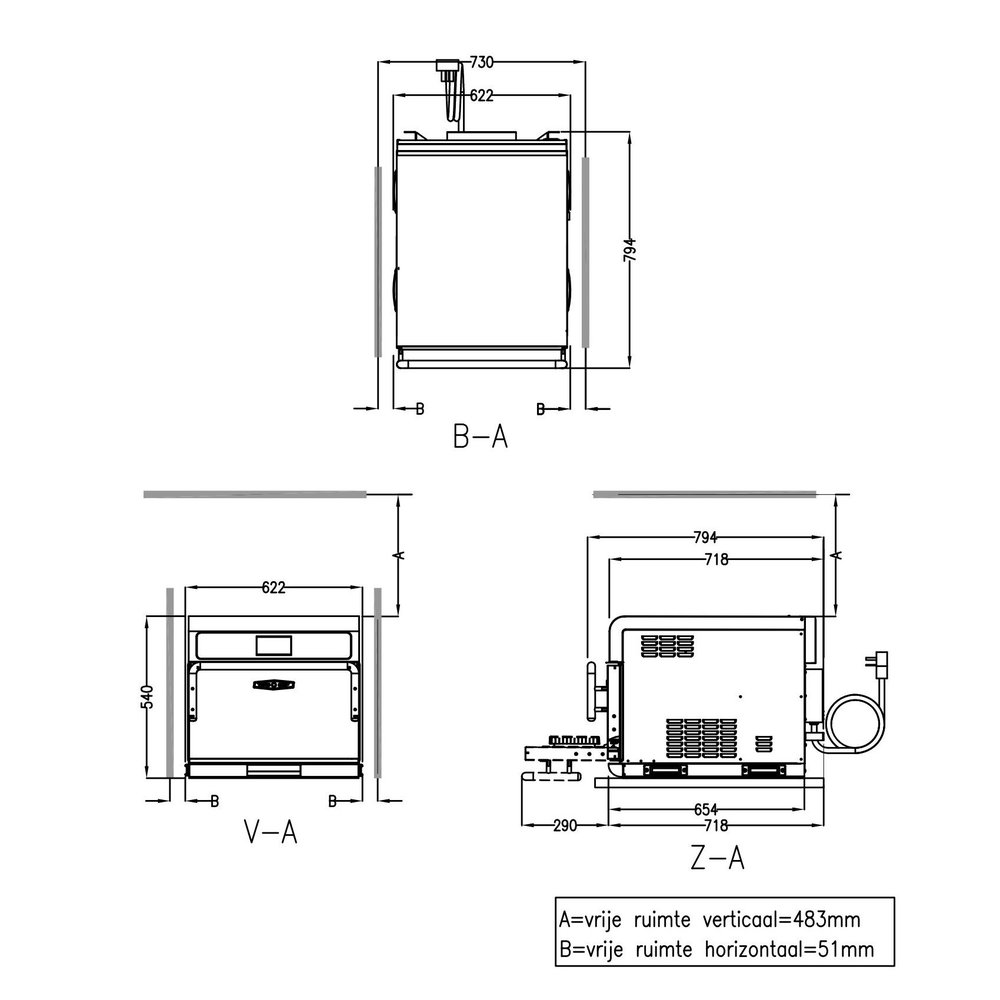 Turbochef High Speed Oven | i3 | Hete Lucht + Magnetron | Touchscreen | 400v (9.5kw) | 622x794x540(h)mm