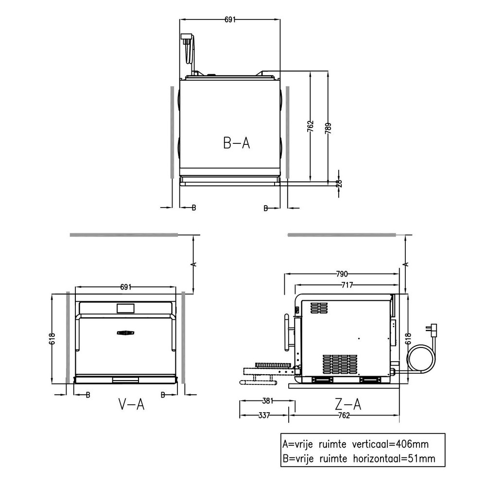 Turbochef High Speed Oven | i5 | Hete Lucht + Magnetron | Touchscreen | 400v (10kw) | 714x790x618(h)mm