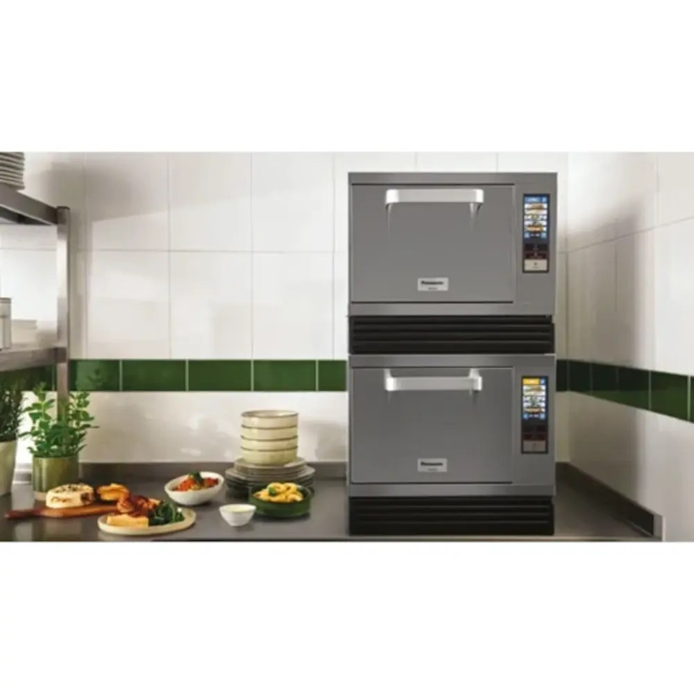 Panasonic High Speed Oven | Scv3 | 1 Niveau (260x225) | Elektrisch | 30°c/280°c | Hetelucht + Inverter-magnetron | Grillfunctie | 3.6kw(230v) | Touchscreen + App | 474x565x412(h)mm