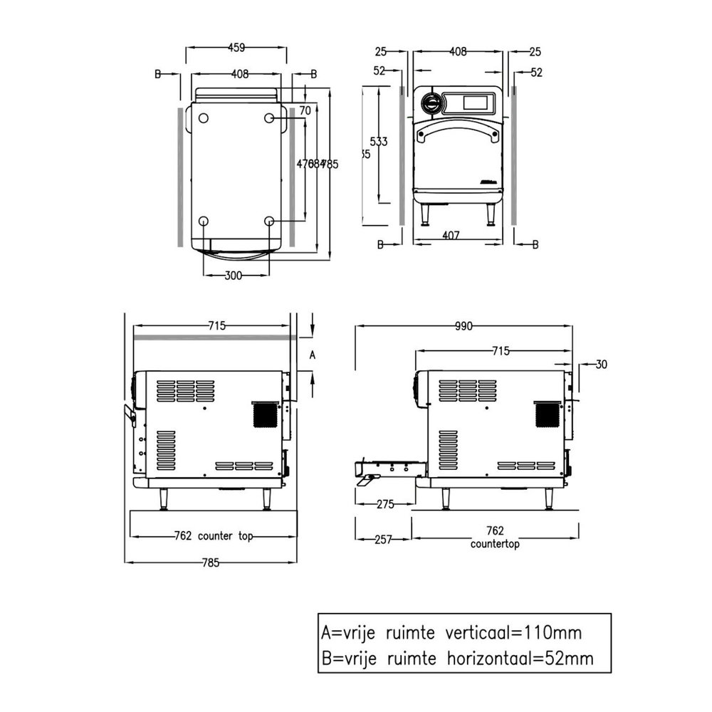 Turbochef High Speed Oven | Sŏta | Hete Lucht + Magnetron | Touchscreen | 400v (6.2kw) | 406x757x635(h)mm