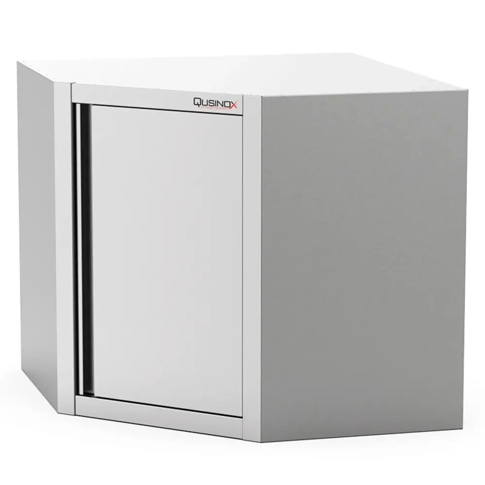 Qusinox Hoekwandkast | 400 Line | Rvs | Draaideur | 700x700x650(h)mm