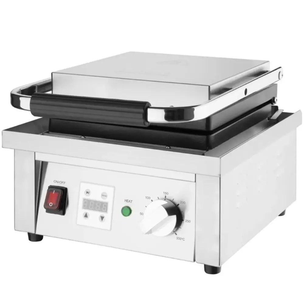 Buffalo Wafelijzer | Enkel | Belgische Wafels (165x100mm) | 60°c/300°c | 1.6kw (230v) | Timer | 325x400x245(h)mm