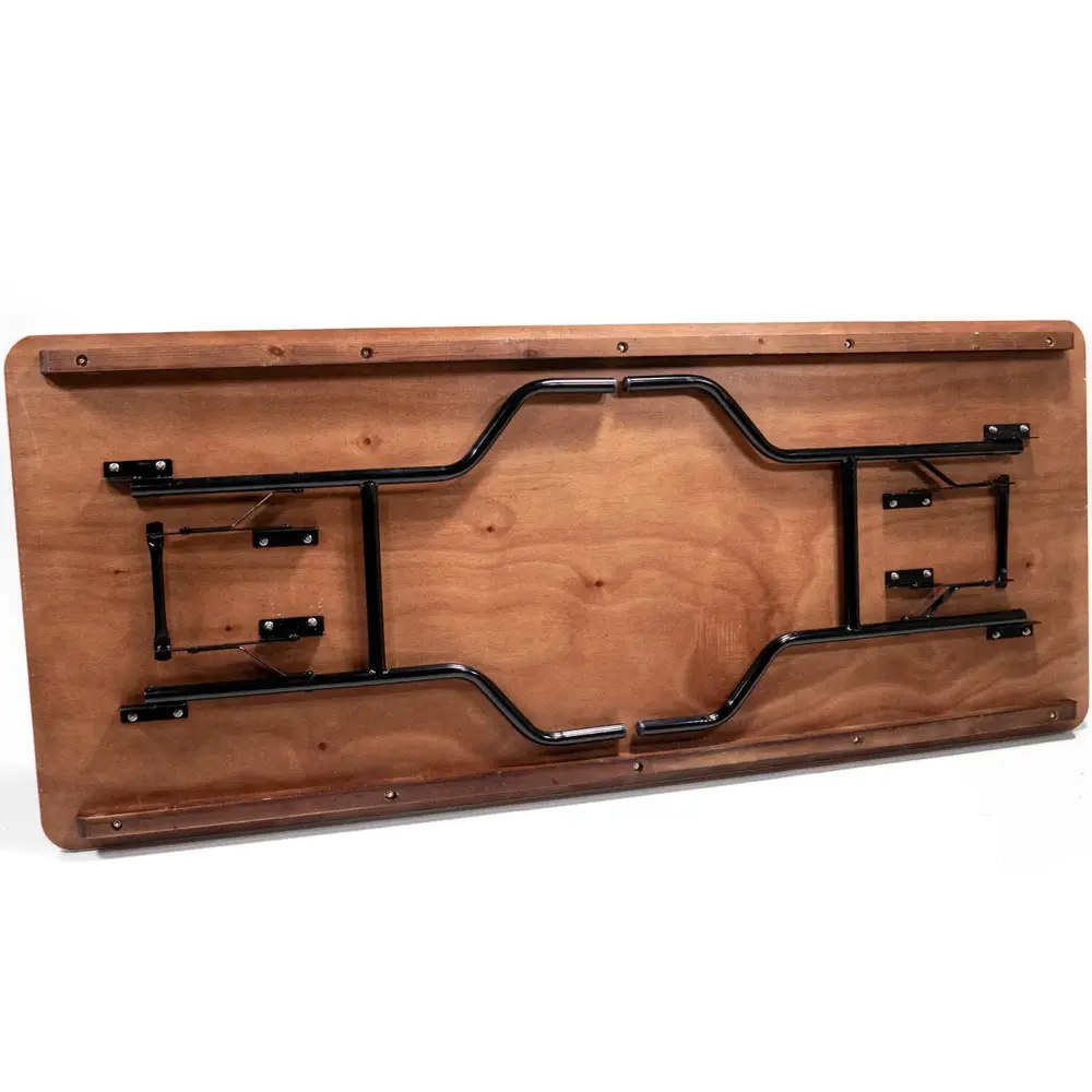 Veba Inklapbare Buffettafel | Hout/staal | Houten Blad | Zwart Frame | Indoor | 1830x760x760(h)mm