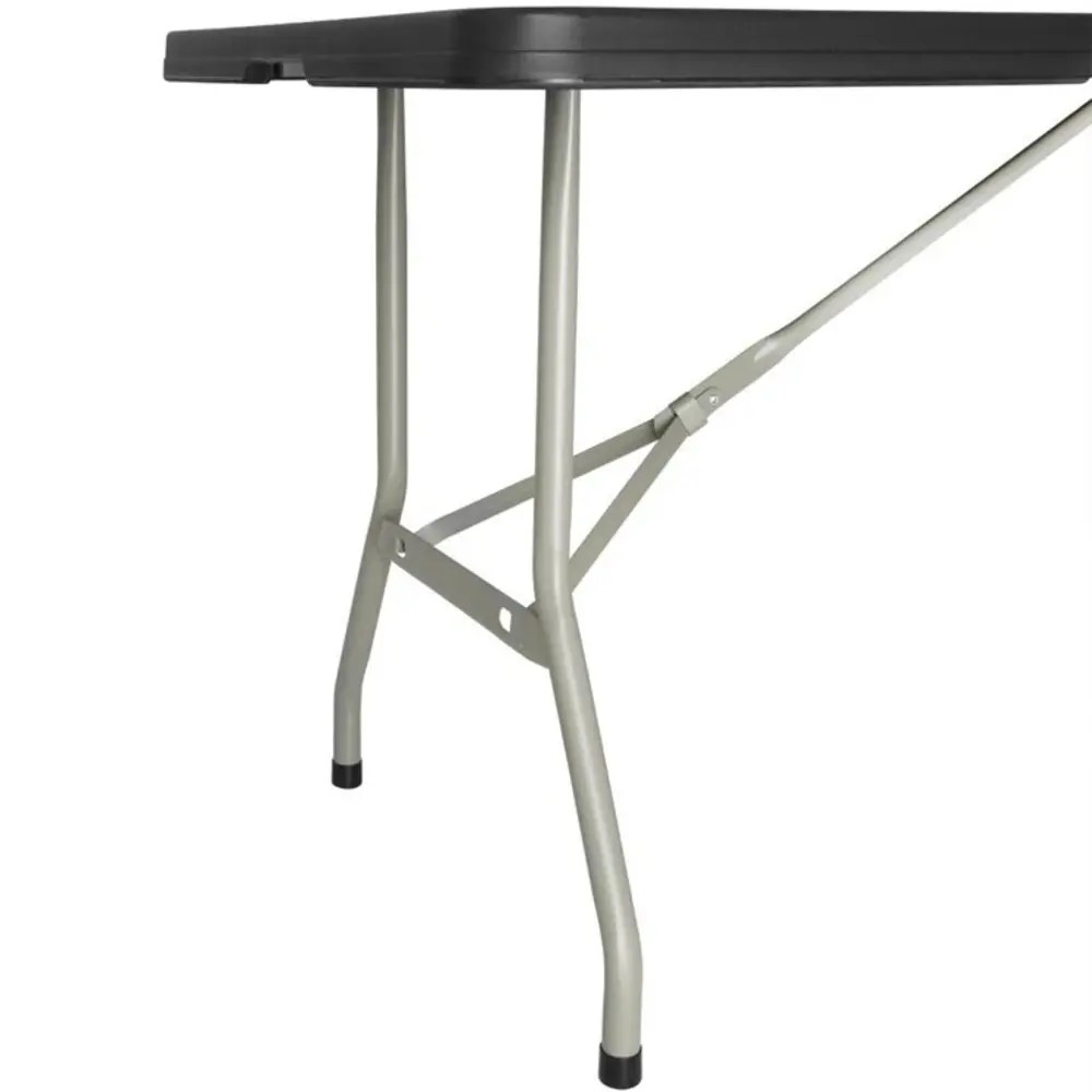 Bolero Inklapbare Buffettafel | Kunststof/staal | Zwart Blad | Grijs Frame | In-/outdoor | 1836x760x738(h)mm