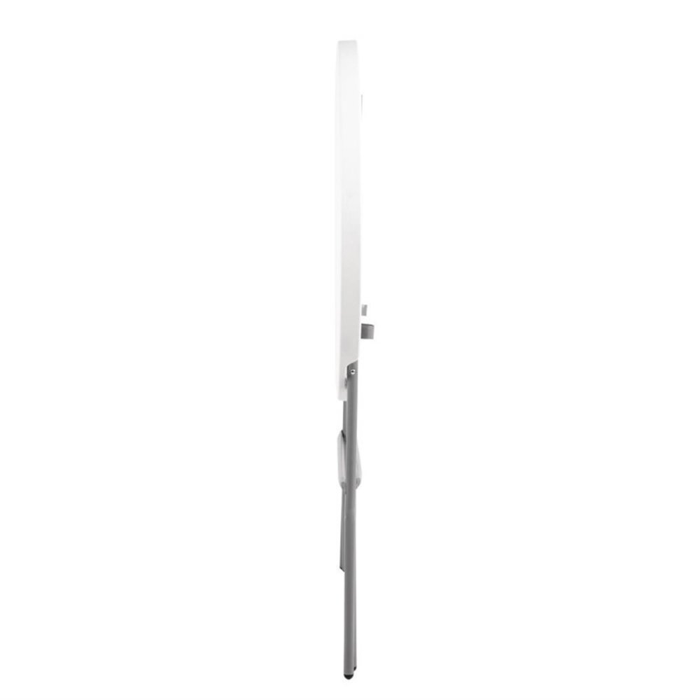 Bolero Inklapbare Statafel | Kunststof/staal | Wit Blad | Grijs Frame | In-/outdoor | ø800x1100(h)mm