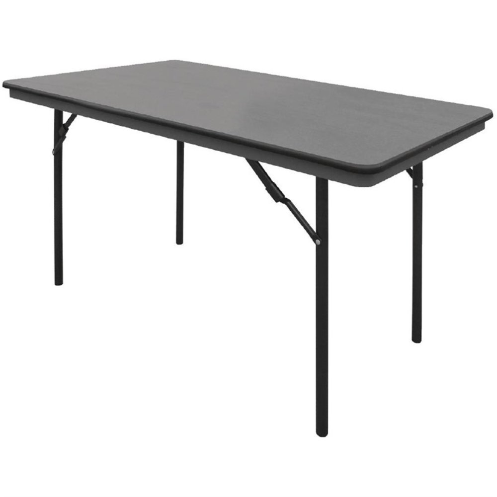 Bolero Inklapbare Buffettafel | Kunststof/rvs | Grijs Blad | Zwart Frame | In-/outdoor | 1220x610x750(h)mm