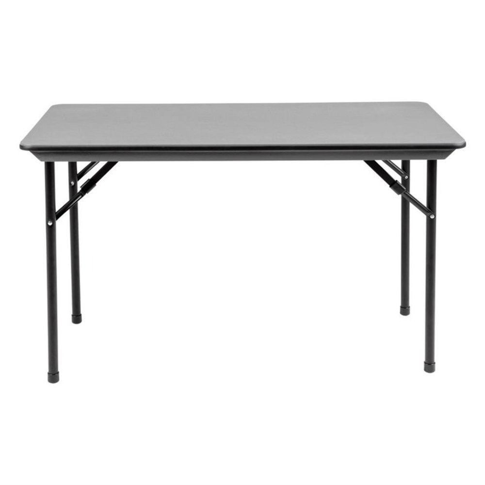Bolero Inklapbare Buffettafel | Kunststof/rvs | Grijs Blad | Zwart Frame | In-/outdoor | 1220x610x750(h)mm