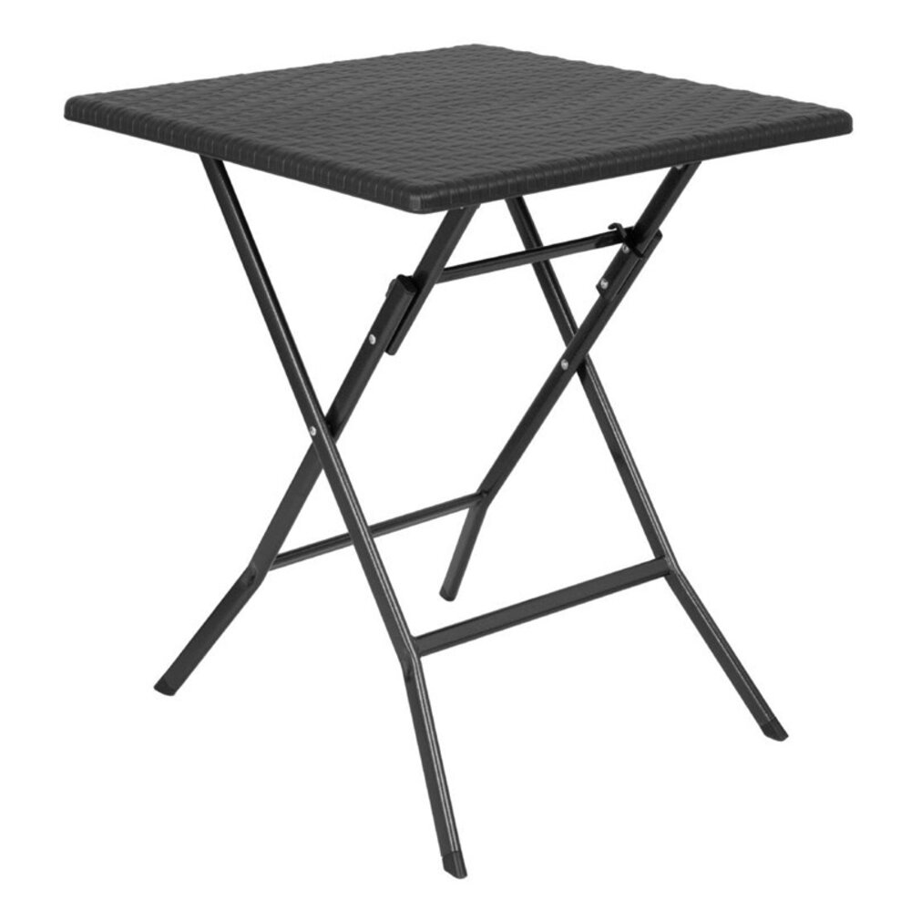 Bolero Inklapbare Tafel | Kunststof/staal | Zwart | In-/outdoor | 620x620x730(h)mm