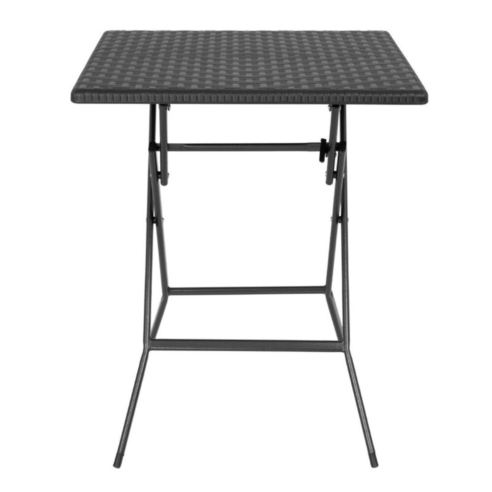 Bolero Inklapbare Tafel | Kunststof/staal | Zwart | In-/outdoor | 620x620x730(h)mm