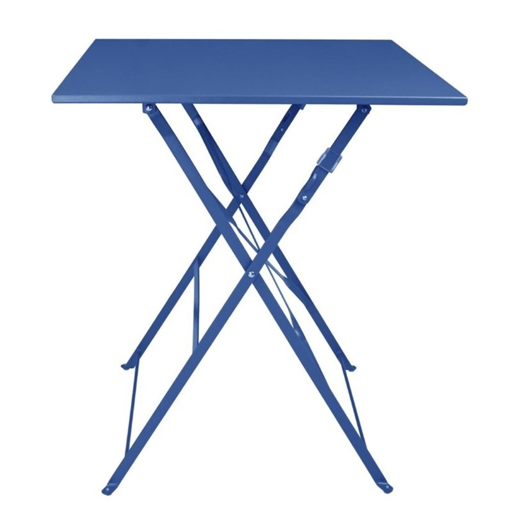 Bolero Inklapbare Tafel | Perth | Staal | Marineblauw | In-/outdoor | 600x600x710(h)mm