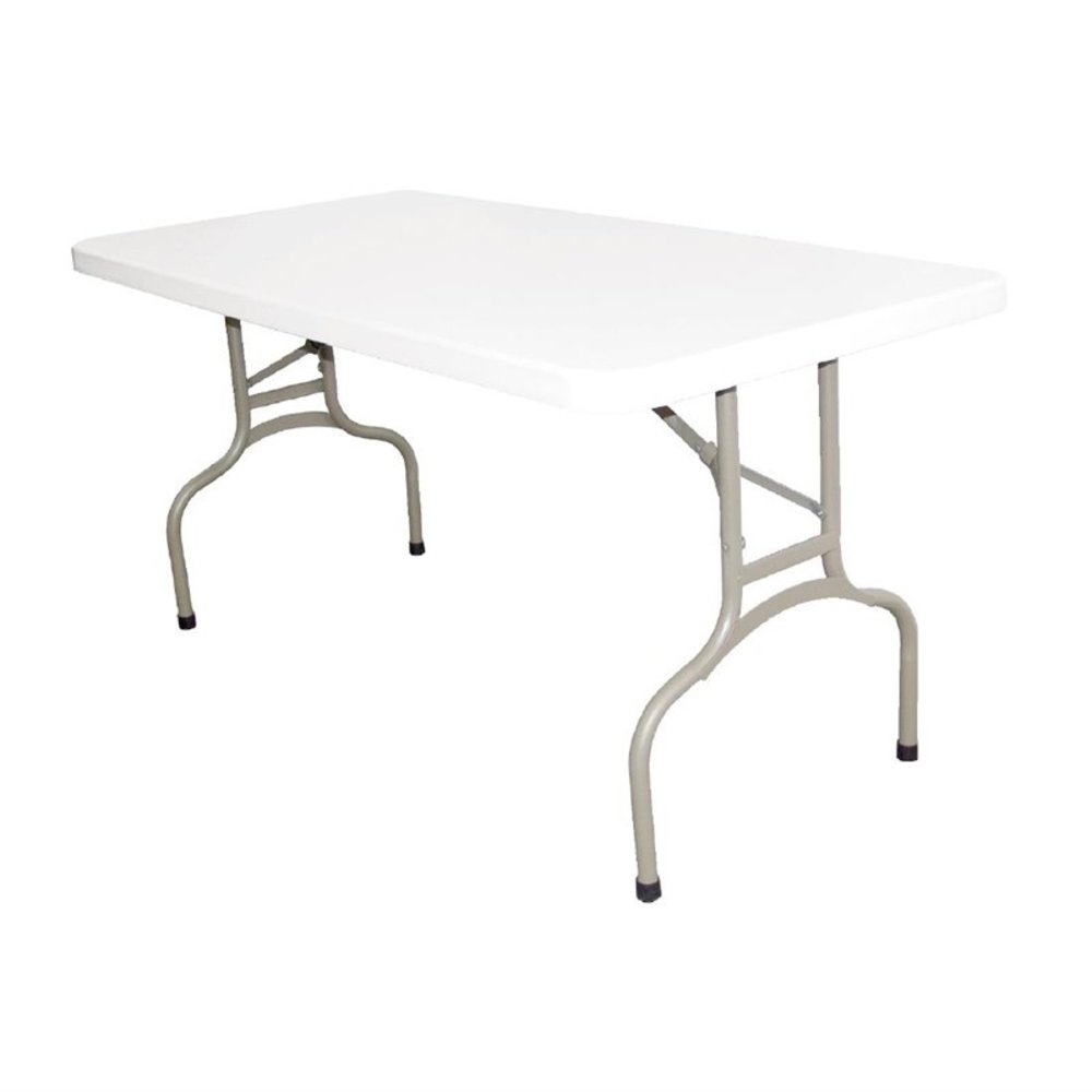 Bolero Inklapbare Buffettafel | Kunststof/staal | Wit Blad | Grijs Frame | In-/outdoor | 1520x753x737(h)mm