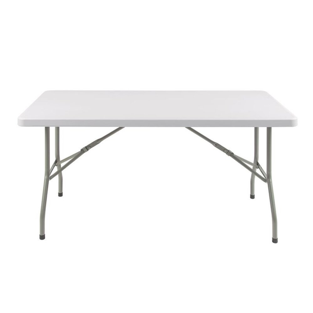 Bolero Inklapbare Buffettafel | Kunststof/staal | Wit Blad | Grijs Frame | In-/outdoor | 1520x753x737(h)mm