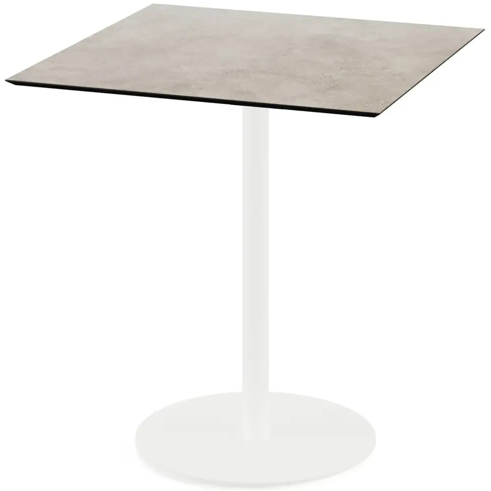 Veba Inklapbare Tafel | Urban | Hpl/rvs | Steenlook Blad | Wit Frame | In-/outdoor | 700x700x732(h)mm