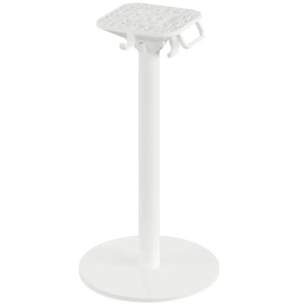 Veba Inklapbare Tafel | Urban | Hpl/rvs | Steenlook Blad | Wit Frame | In-/outdoor | ø700x732(h)mm